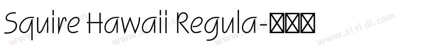 Squire Hawaii Regula字体转换